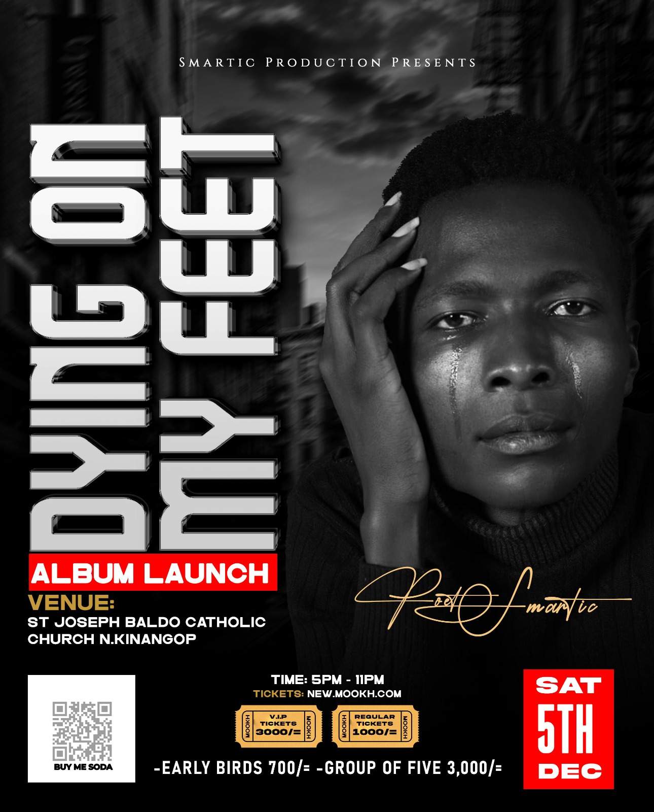 Dying On My Feet Album Launch  - Poster 1