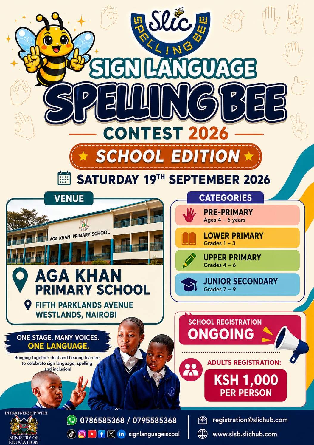 SIGN LANGUAGE SPELLING BEE - SCHOOL EDITION - Poster 1