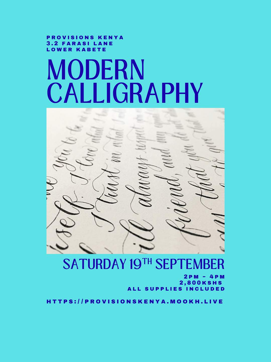 Modern Calligraphy Workshop - Poster 1