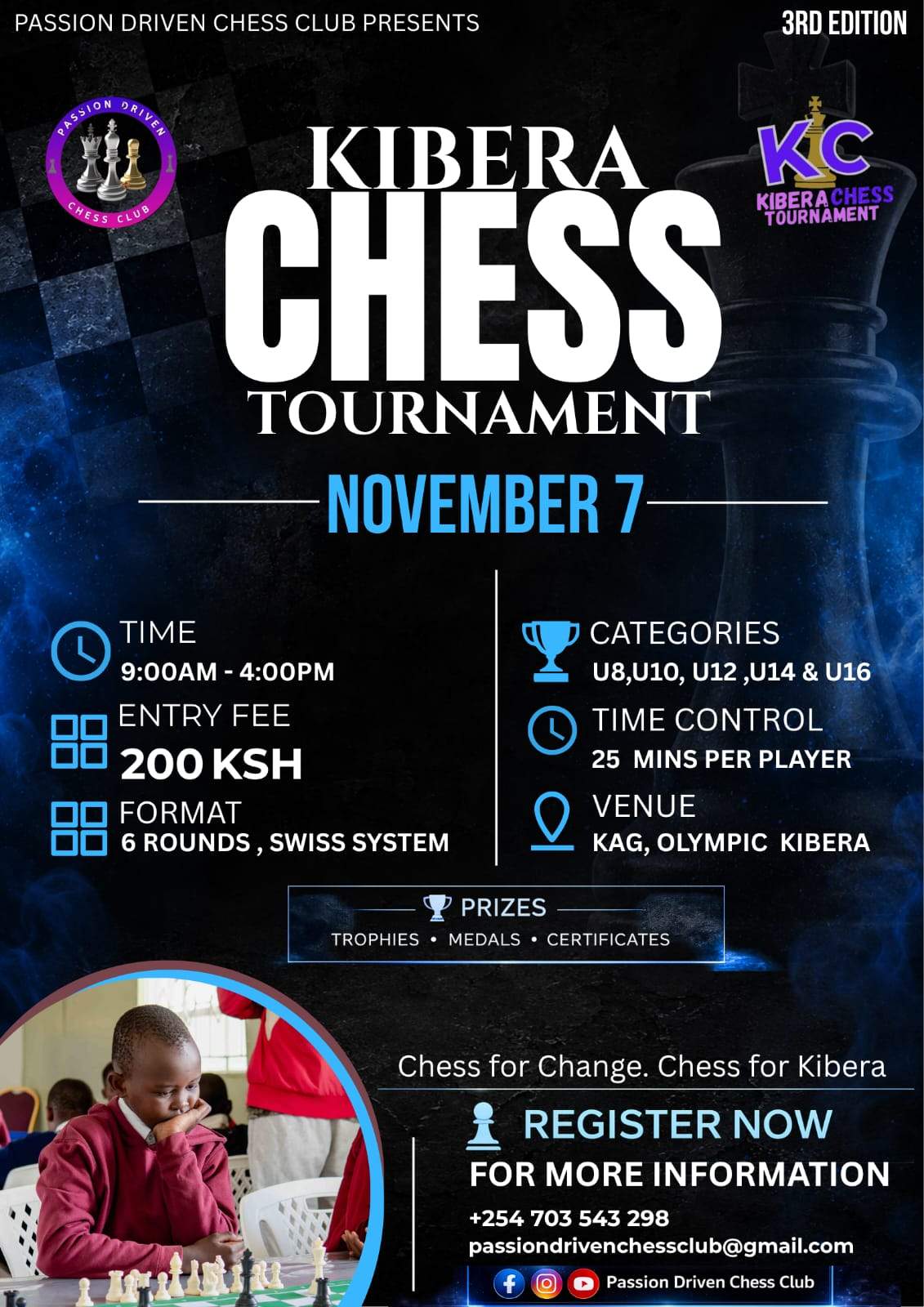Kibera chess tournament  - Poster 1
