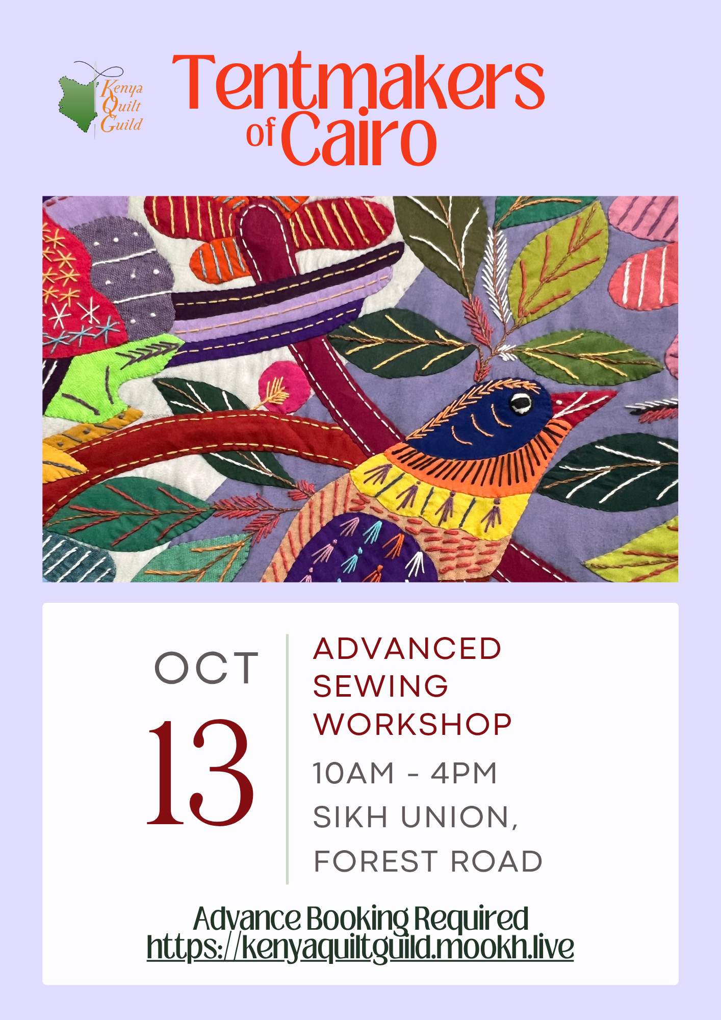 Advanced Sewing Workshop: Tentmakers of Cairo 13th - Poster 1