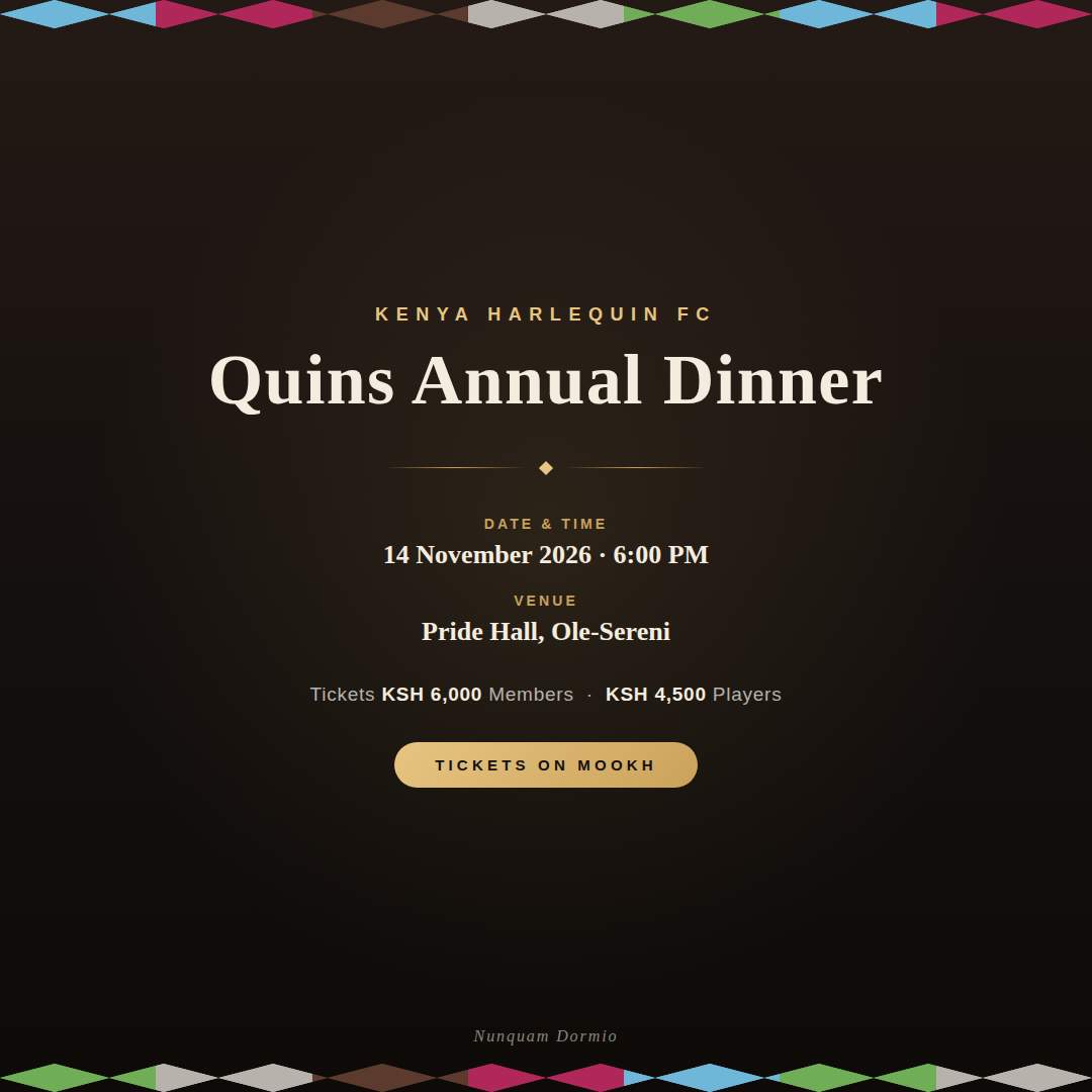 The 2026 Quins Annual Dinner - Poster 1