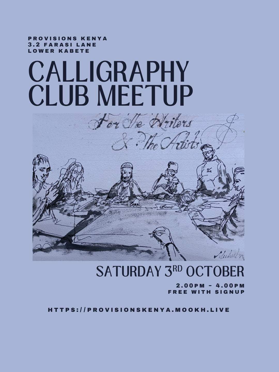 Calligraphy Club Meetup - Poster 1