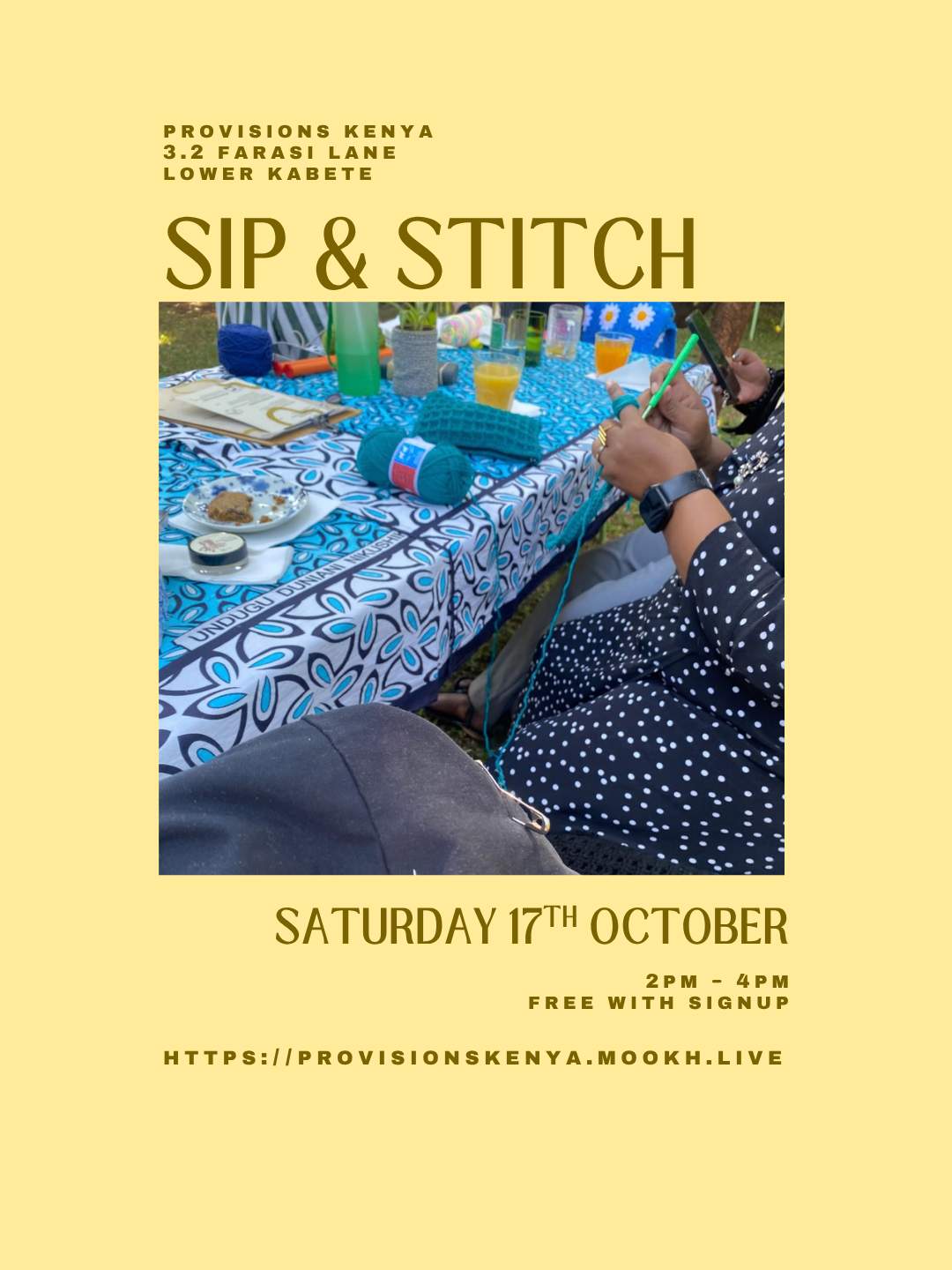 Sip And Stitch - Poster 1