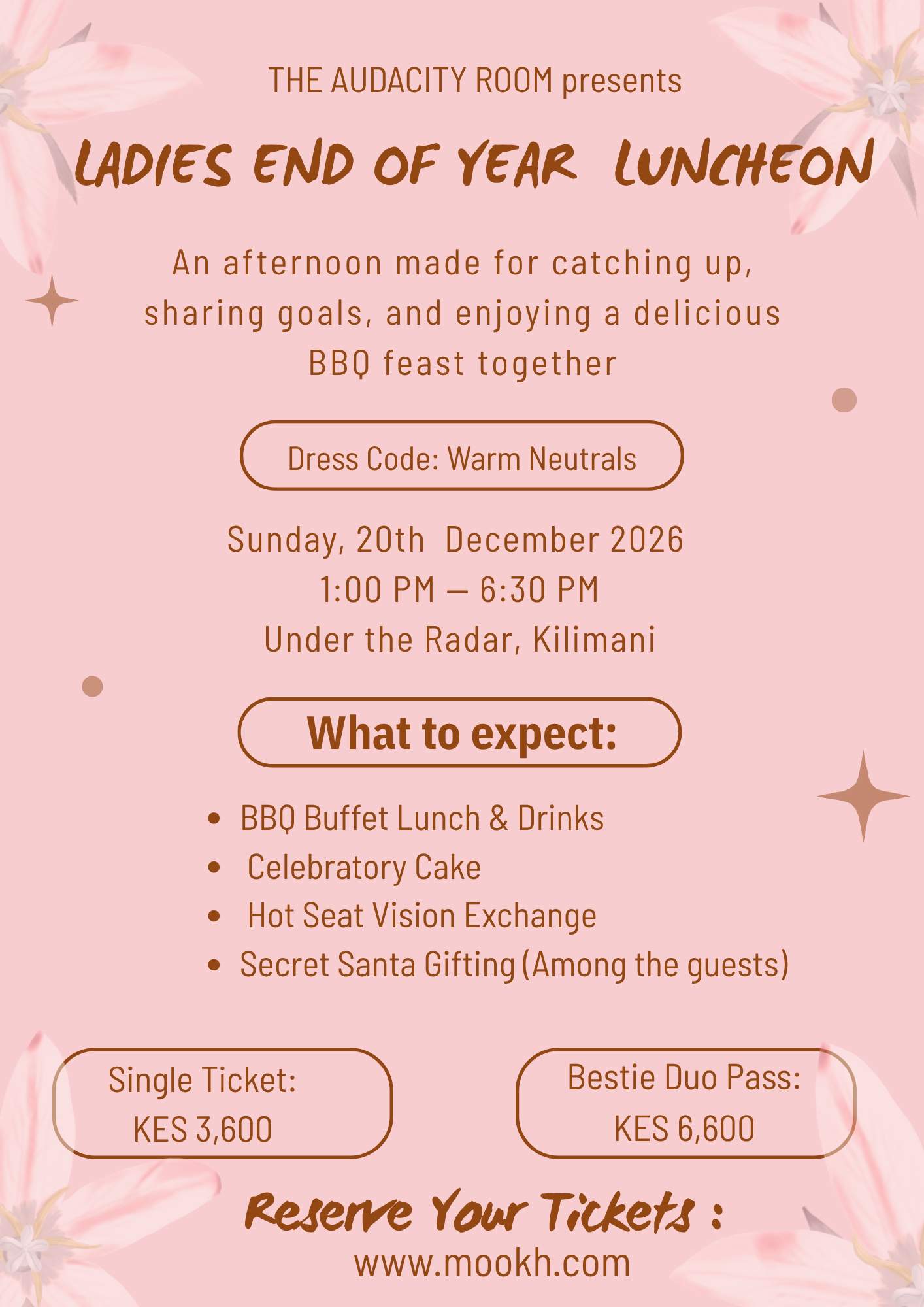 The Audacity Room: Ladies End of Year Luncheon - Poster 1