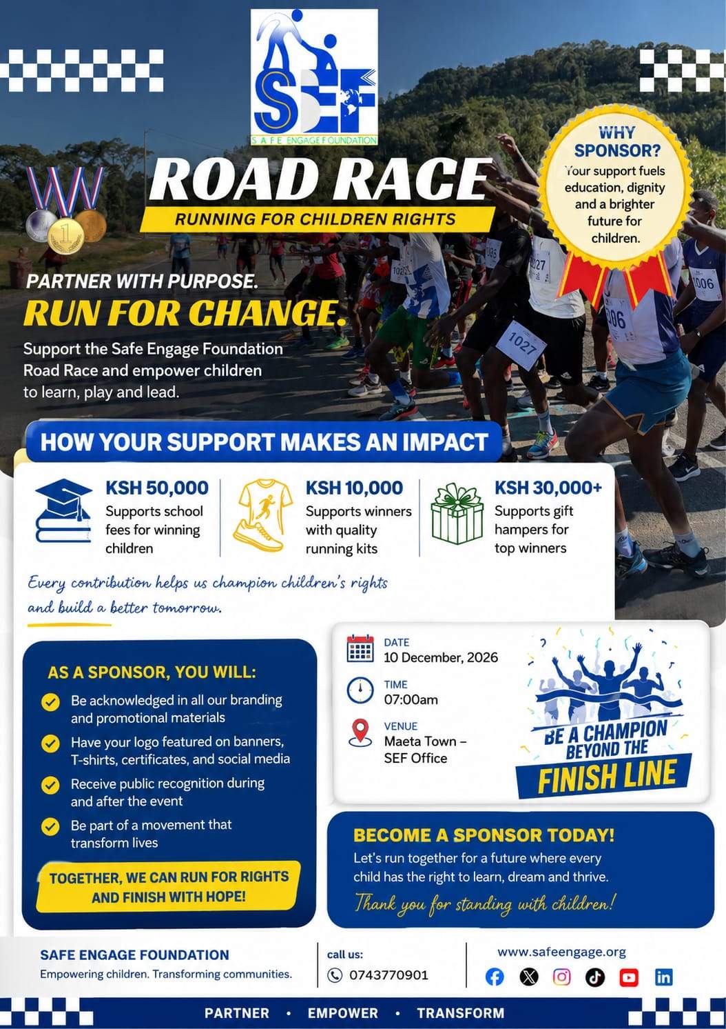 ART FOR CHILD PROTECTION AND ROAD RACE - Poster 3