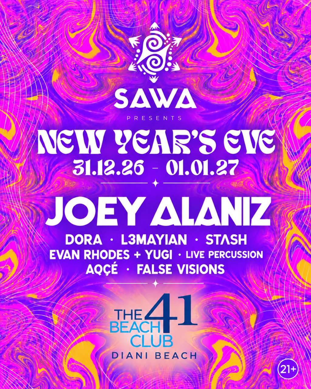 NYE - SAWA - at the beach - Poster 1