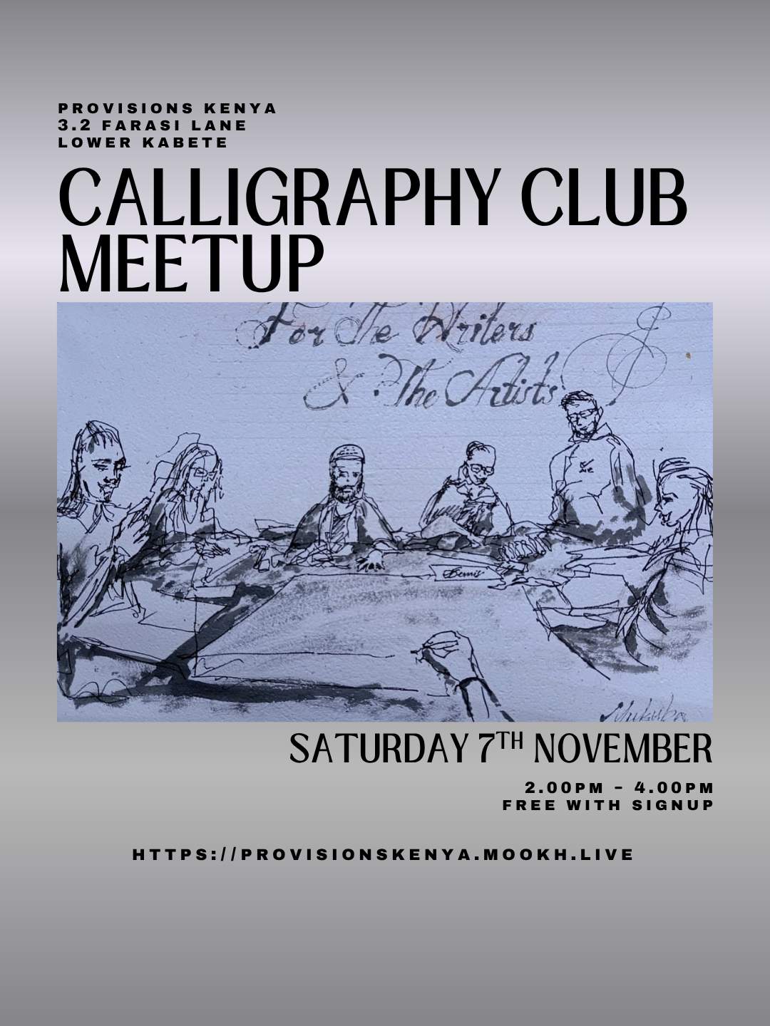 Calligraphy Club Meetup - Poster 1